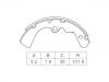 Zapata de freno Brake Shoe Set:D1060-G0300